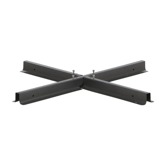 Patio Umbrella Metal Cross Base Stand Frame Black 100 X 100 X 6cm