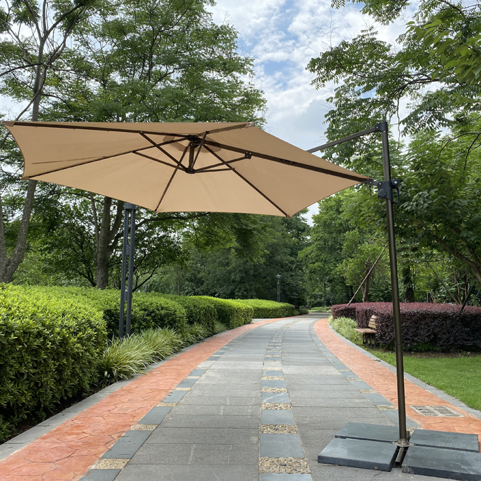 Cantilever Parasol with Cross Base 330cm